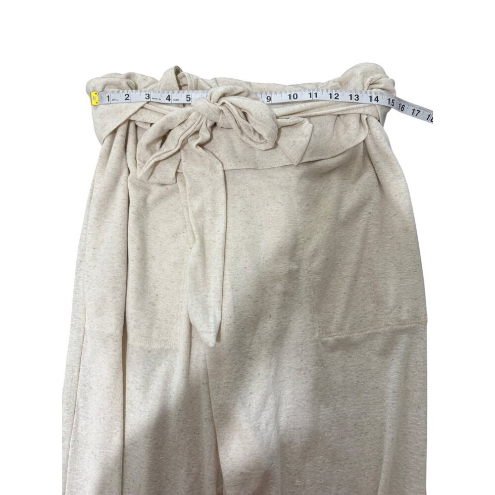 Free People Beach Womens Size L Jogger Beige Tie-Waist Lounge Pants - Picture 4 of 7